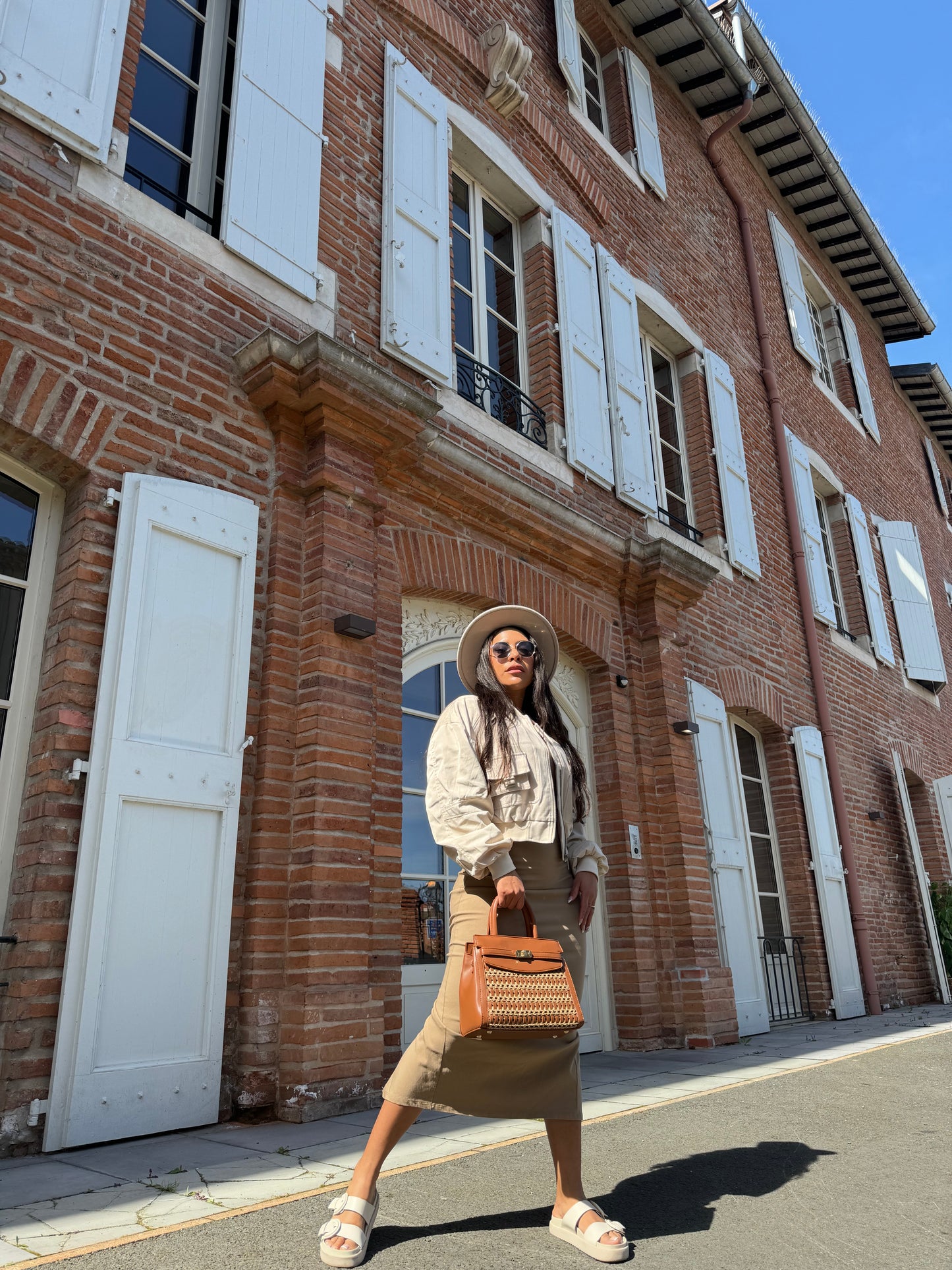 Veste bomber beige